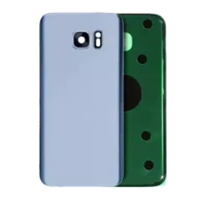 Задня кришка зі склом камери для Samsung Galaxy S7 Edge (без логотипу) (Aftermarket Plus) (Coral Blue)