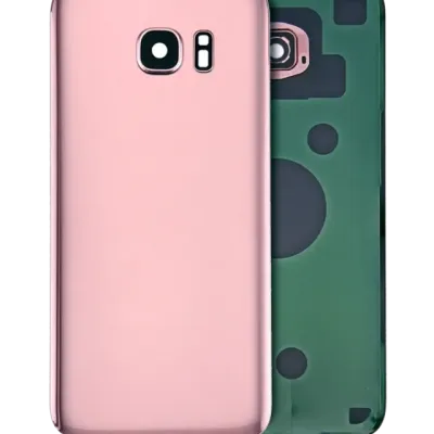 Задня кришка зі склом камери для Samsung Galaxy S7 Edge (без логотипу) (Aftermarket Plus) (Rose Pink)
