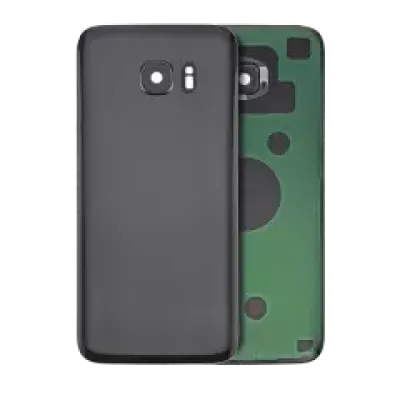 Задня кришка зі склом камери для Samsung Galaxy S7 Edge (без логотипу) (Aftermarket Plus) (чорний)