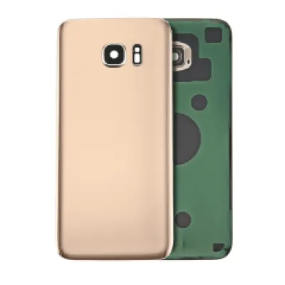 Задня кришка зі склом камери для Samsung Galaxy S7 (без логотипу) (Aftermarket Plus) Edge (золотий)