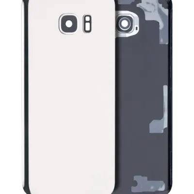 Задня кришка зі склом камери для Samsung Galaxy S7 Edge (без логотипу) (Aftermarket Plus) (білий)