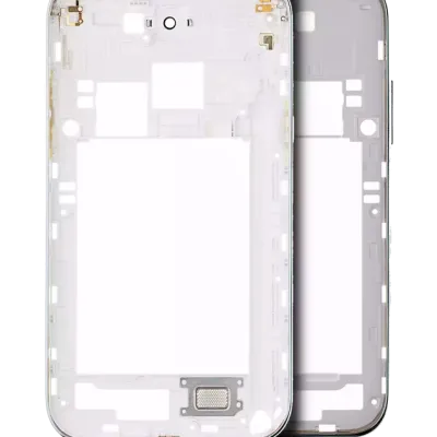 Корпус середньої частини для Samsung Galaxy Note 2 (з дрібними деталями) (білий)