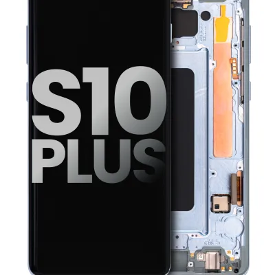 OLED Assembly With Frame For Samsung Galaxy S10 Plus (Used OEM Pull: Grade A) (Prism Blue)