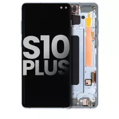 Дисплейний модуль (OLED) з рамкою для Samsung Galaxy S10 Plus (Used OEM Pull: Grade A) (Prism Blue)