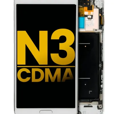 Дисплейний модуль (OLED) з рамкою для Samsung Galaxy Note 3 (Refurbished) (Verizon / Sprint) (білий)