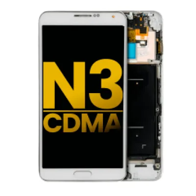 Дисплейний модуль (OLED) з рамкою для Samsung Galaxy Note 3 (Refurbished) (Verizon / Sprint) (білий)