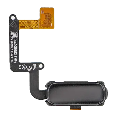 Датчик відбитків з шлейфом для Samsung Galaxy A3 (A320 / 2017) / A5 (A520 / 2017) / A7 (A720 / 2017) (Black)
