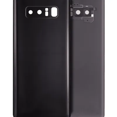 Задня кришка зі склом камери для Samsung Galaxy Note 8 (No Logo) (Aftermarket Plus) (Midnight Black)