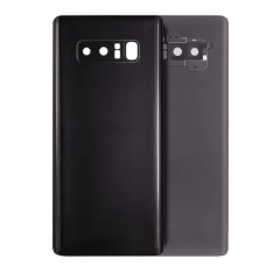 Задня кришка зі склом камери для Samsung Galaxy Note 8 (No Logo) (Aftermarket Plus) (Midnight Black)
