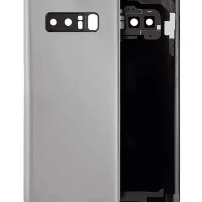 Back Cover Glass With Camera Lens For Samsung Galaxy Note 8 (No Logo) (Aftermarket Plus) (Silver)