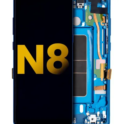 OLED Assembly With Frame For Samsung Galaxy Note 8 (Refurbished) (Deep Sea Blue)