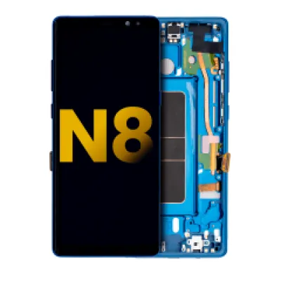 Дисплейний модуль (OLED) з рамкою для Samsung Galaxy Note 8 (Refurbished) (Deep Sea Blue)