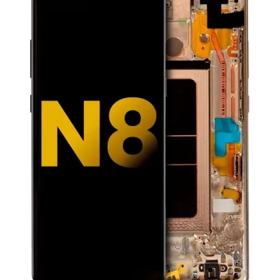 Дисплейний модуль (OLED) з рамкою для Samsung Galaxy Note 8 (Refurbished) (Maple Gold)