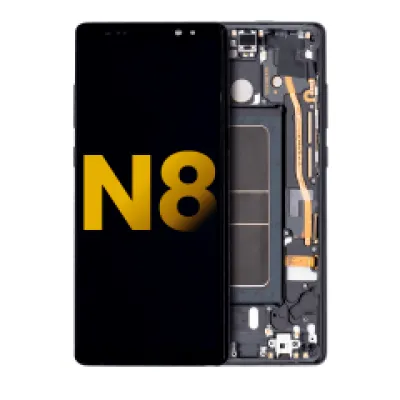 Дисплейний модуль (OLED) з рамкою для Samsung Galaxy Note 8 (Refurbished) (Midnight Black)