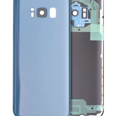 Заднє скло зі склом камери для Samsung Galaxy S8 (No Logo) (Aftermarket Plus) (Coral Blue)