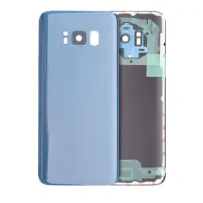 Заднє скло зі склом камери для Samsung Galaxy S8 (No Logo) (Aftermarket Plus) (Coral Blue)