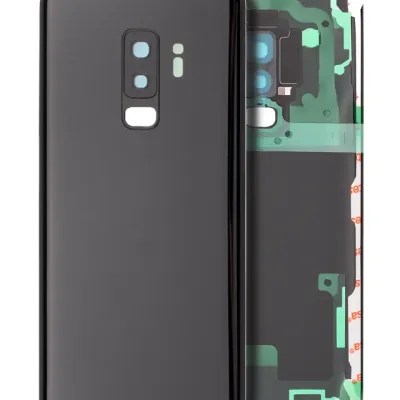 Заднє скло зі склом камери для Samsung Galaxy S9 Plus (Service Pack) (Midnight Black)
