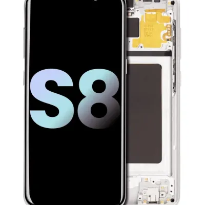 Дисплейний модуль (OLED) з рамкою для Samsung Galaxy S8 (Service Pack) (Arctic Silver)
