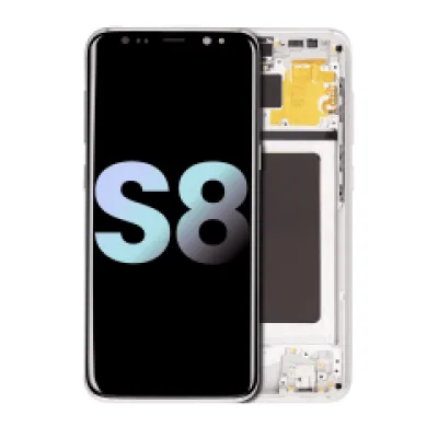 Дисплейний модуль (OLED) з рамкою для Samsung Galaxy S8 (Service Pack) (Arctic Silver)