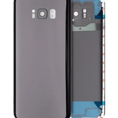 Заднє скло з об'єктивом камери для Samsung Galaxy S8 Plus (без логотипу) (Aftermarket Plus) (Midnight Black)