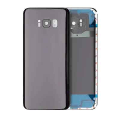 Заднє скло з об'єктивом камери для Samsung Galaxy S8 Plus (без логотипу) (Aftermarket Plus) (Midnight Black)