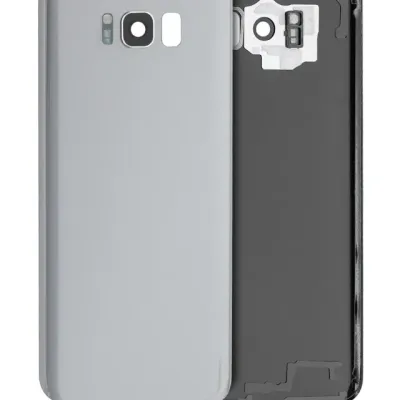 Заднє скло з об'єктивом камери для Samsung Galaxy S8 Plus (без логотипу) (Aftermarket Plus) (Arctic Silver)
