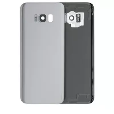 Заднє скло з об'єктивом камери для Samsung Galaxy S8 Plus (без логотипу) (Aftermarket Plus) (Arctic Silver)