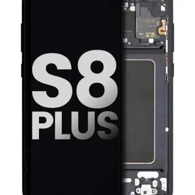 Дисплейний модуль (OLED) із рамкою для Samsung Galaxy S8 Plus (Used OEM Pull: Grade B/C) (Midnight Black)