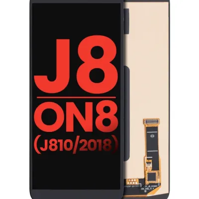 Дисплейний модуль (OLED) без рамки для Samsung Galaxy J8 / On8 (J810 / 2018) (Aftermarket Plus) (чорний)