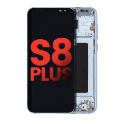 Дисплейний модуль (OLED) з рамкою для Samsung Galaxy S8 Plus (Aftermarket Plus) (Coral Blue)