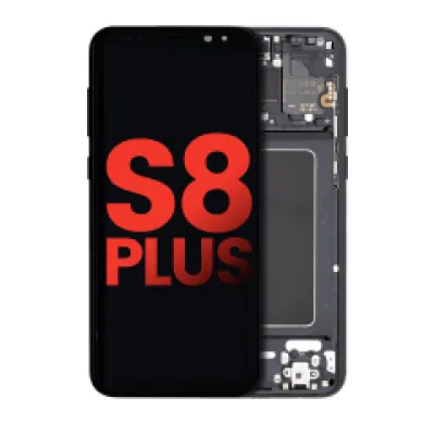 Дисплейний модуль (OLED) з рамкою для Samsung Galaxy S8 Plus (Aftermarket Plus) (Midnight Black)