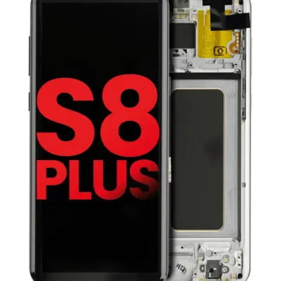 Дисплейний модуль (OLED) з рамкою для Samsung Galaxy S8 Plus (Aftermarket Plus) (Arctic Silver)