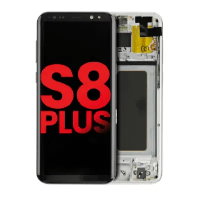 Дисплейний модуль (OLED) з рамкою для Samsung Galaxy S8 Plus (Aftermarket Plus) (Arctic Silver)