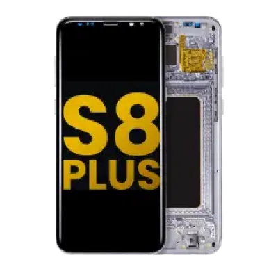 Дисплейний модуль (OLED) з рамкою для Samsung Galaxy S8 Plus (Refurbished) (Arctic Silver)