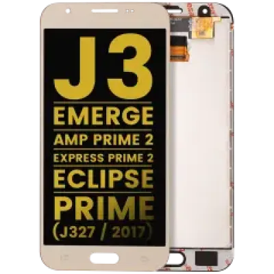 Дисплейний модуль (LCD) без рамки для Samsung Galaxy J3 (J327 / 2017) / Emerge / Amp Prime 2 / Express Prime 2 / Eclipse / Prime (Refurbished) (золотий)