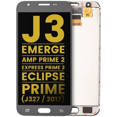 Дисплейний модуль (LCD) без рамки для Samsung Galaxy J3 (J327 / 2017) / Emerge / Amp Prime 2 / Express Prime 2 / Eclipse / Prime (Refurbished) (сріблястий / сірий)