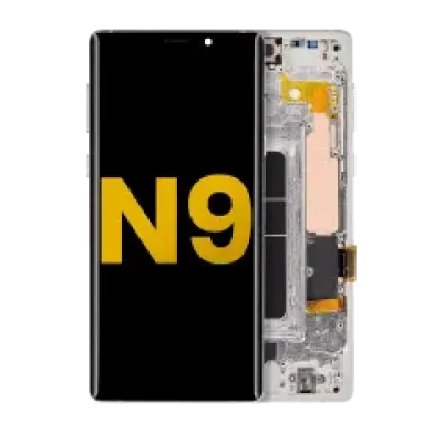 Дисплейний модуль (OLED) з рамкою для Samsung Galaxy Note 9 (Refurbished) (Cloud Silver)