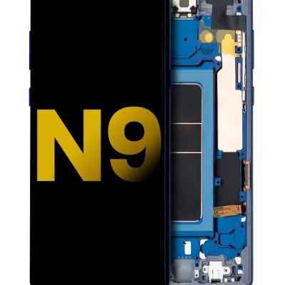 Дисплейний модуль (OLED) з рамкою для Samsung Galaxy Note 9 (Refurbished) (Ocean Blue)