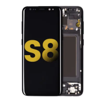 Дисплейний модуль (OLED) з рамкою для Samsung Galaxy S8 (Refurbished) (Midnight Black)