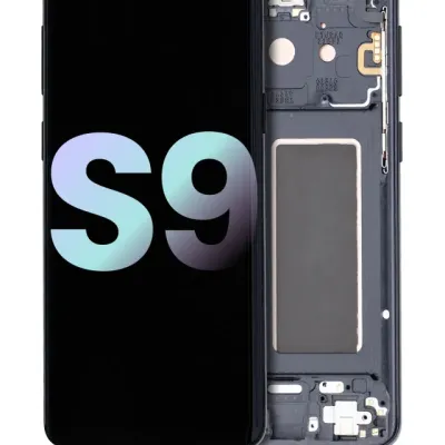 Дисплейний модуль OLED з рамкою для Samsung Galaxy S9 (Service Pack) (Midnight Black)