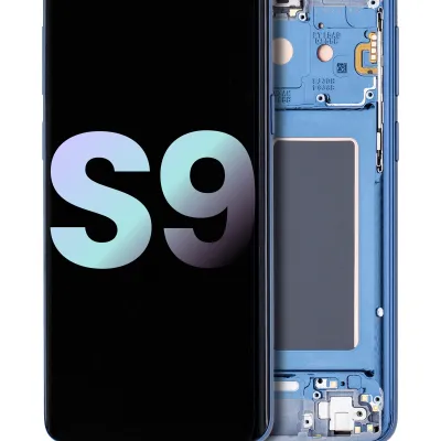Дисплейний модуль OLED з рамкою для Samsung Galaxy S9 (Service Pack) (Coral Blue)