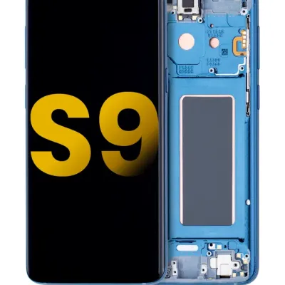 Дисплейний модуль OLED з рамкою для Samsung Galaxy S9 (Refurbished) (Coral Blue)