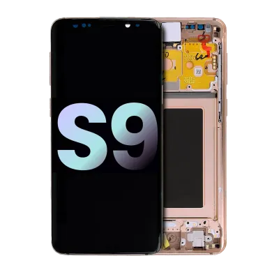 Дисплейний модуль OLED з рамкою для Samsung Galaxy S9 (Service Pack) (Sunrise Gold)