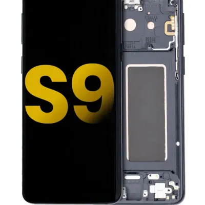 Дисплейний модуль (OLED) з рамкою для Samsung Galaxy S9 (Refurbished) (Midnight Black)