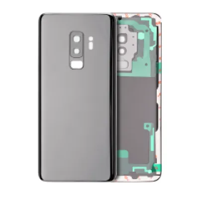 Задня кришка зі склом камери для Samsung Galaxy S9 Plus (No Logo) (Aftermarket Plus) (Titanium Gray)