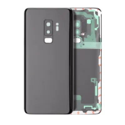 Заднє скло з камерою для Samsung Galaxy S9 Plus (без логотипу) (Aftermarket Plus) (Midnight Black)