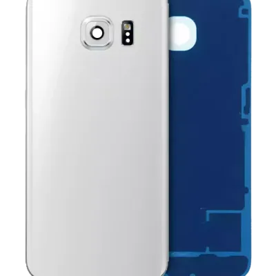 Задня кришка зі склом камери для Samsung Galaxy S6 Edge (Service Pack) (білий)