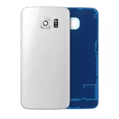 Задня кришка зі склом камери для Samsung Galaxy S6 Edge (Service Pack) (білий)