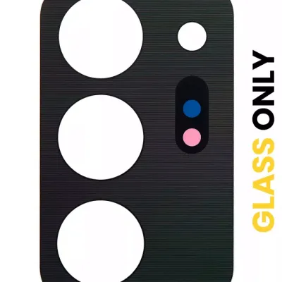 Back Camera Lens (Glass Only) With Adhesive For Samsung Galaxy Note 20 Ultra (Mystic Black) (10 Pack)