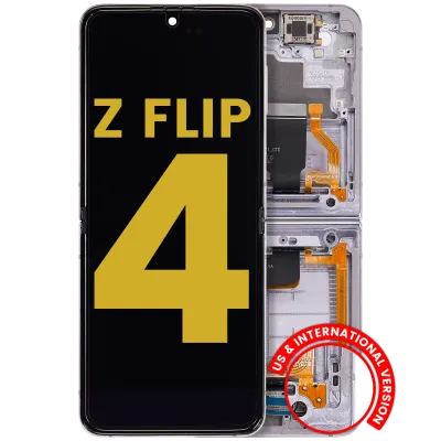 Внутрішній дисплейний модуль (OLED) з рамкою для Samsung Galaxy Z Flip 4 5G (US & International Version) (Refurbished) (Bora Purple)